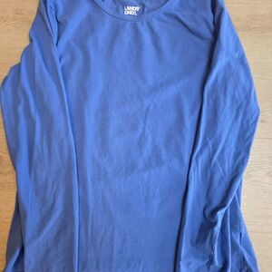 Lands' End Blue Long Sleeve Shirt